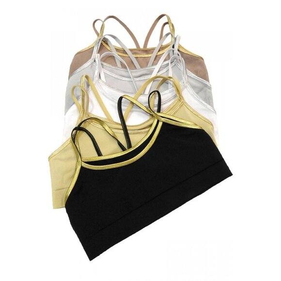 Bundle of Three Metallic Trim Bralettes - Picture 8 of 11